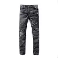 balmain jeans slim nouveaux styles double pocket black